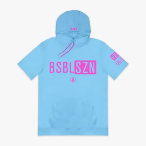 BSBL-SZN Short Sleeve Hoodie V3 - Cotton Candy Blue