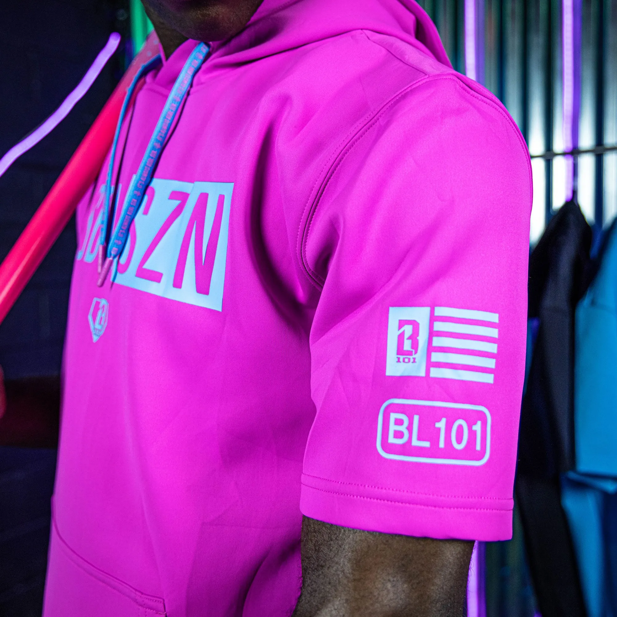 BSBL-SZN Short Sleeve Hoodie V3 - Cotton Candy Pink