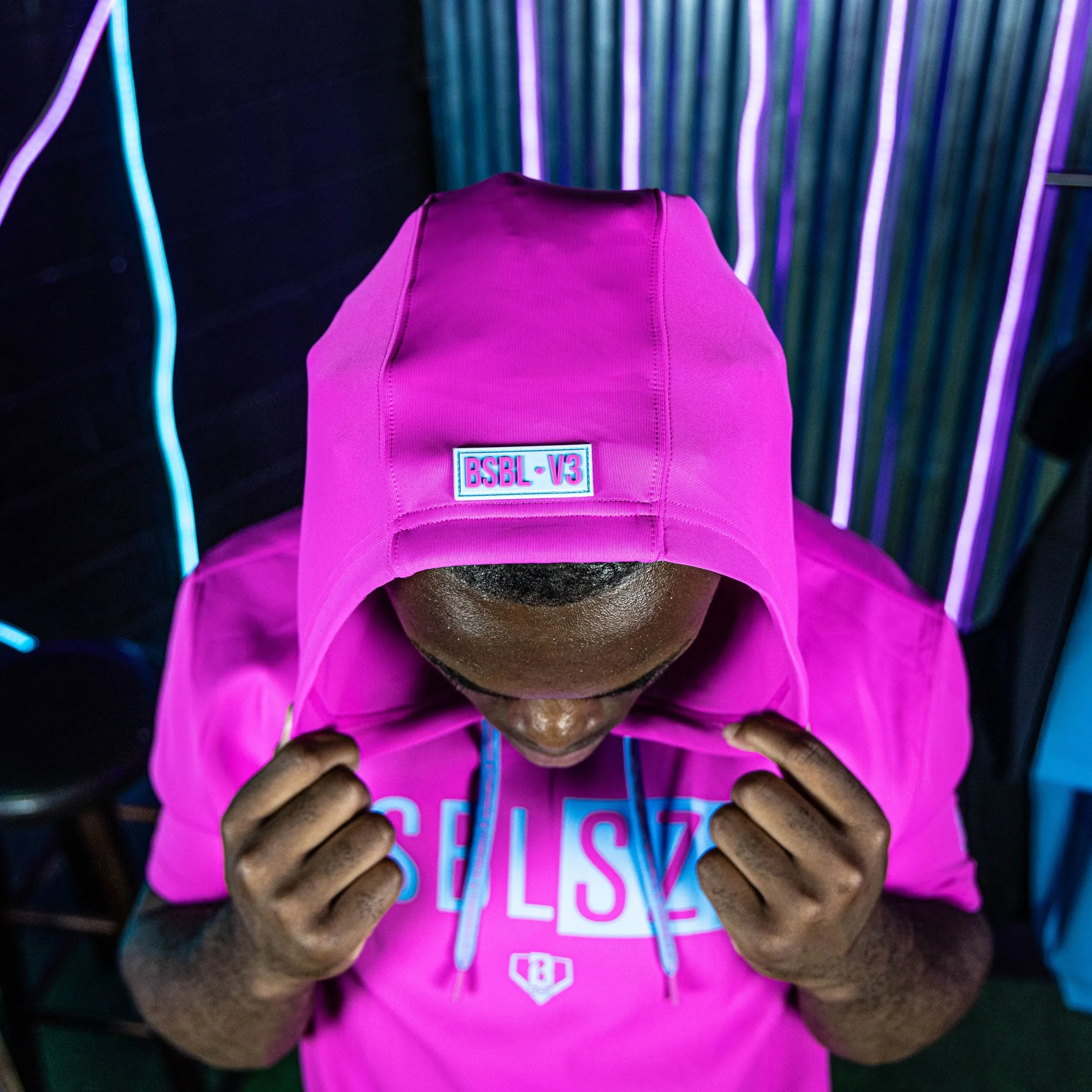 BSBL-SZN Short Sleeve Hoodie V3 - Cotton Candy Pink
