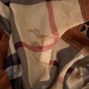 Burberry Haymarket Girrafe Print Scarf