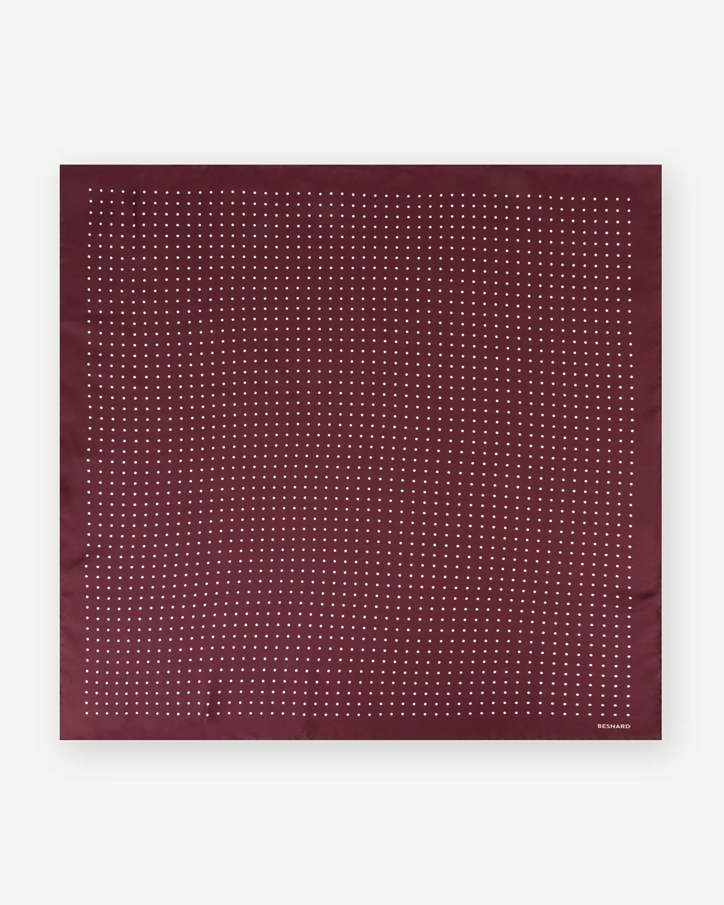 Burgundy Polka Dot Silk Neckerchief