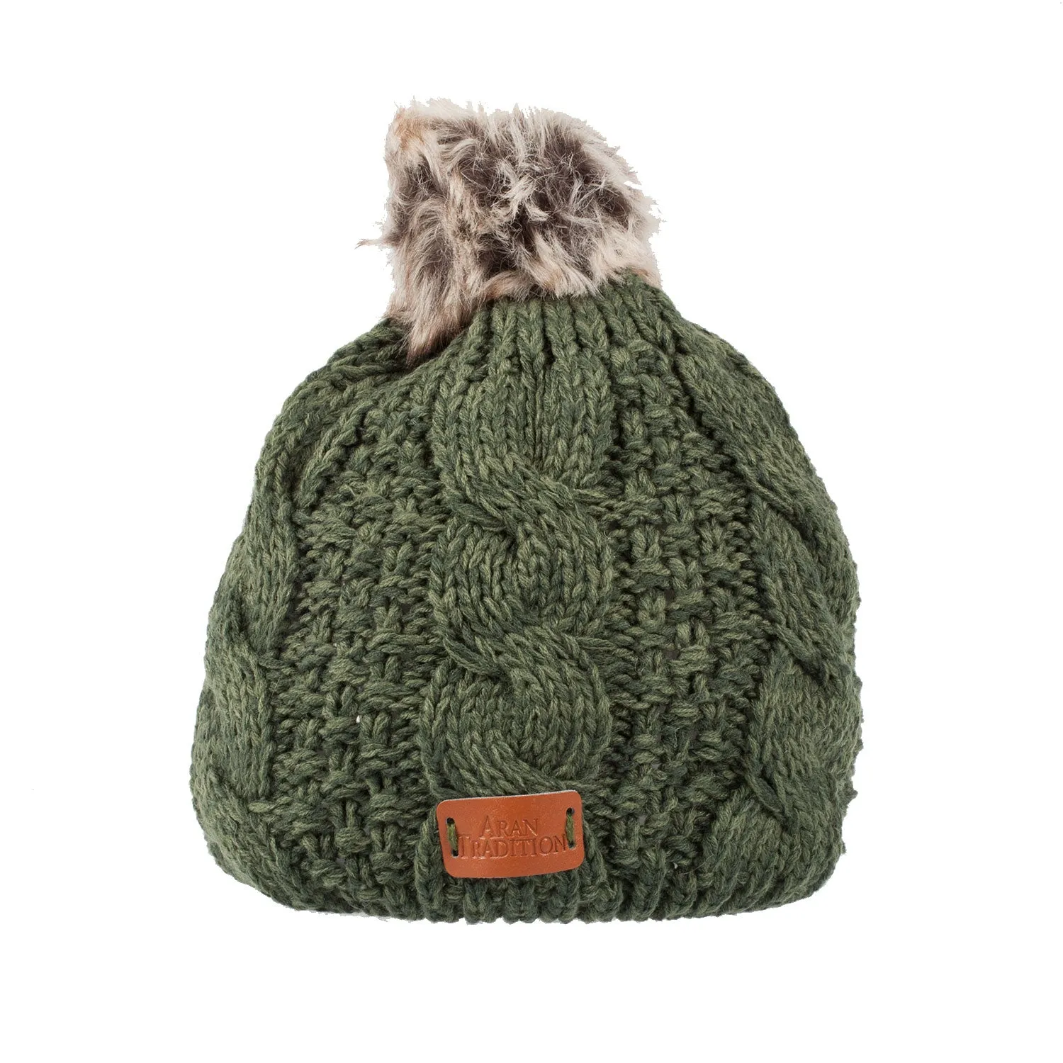 Cable Knitted Pom Pom Beanie
