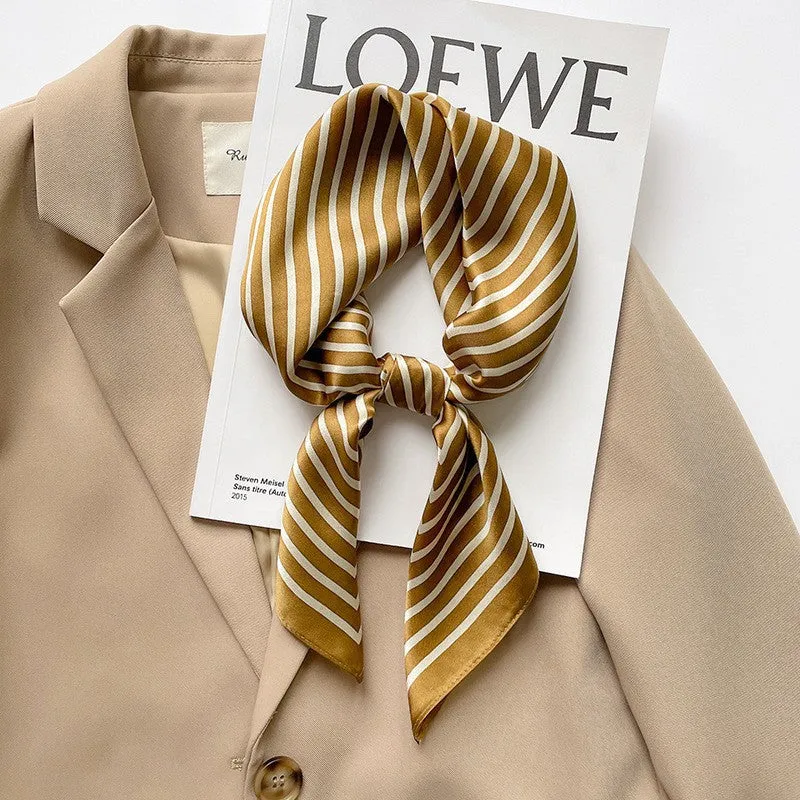 Camellia Korean Style Elegant 65 Silk Square Scarf Women's Mulberry Silk Scarf Professional Scarf Neck Protection Silk Scarf Printed Shawl