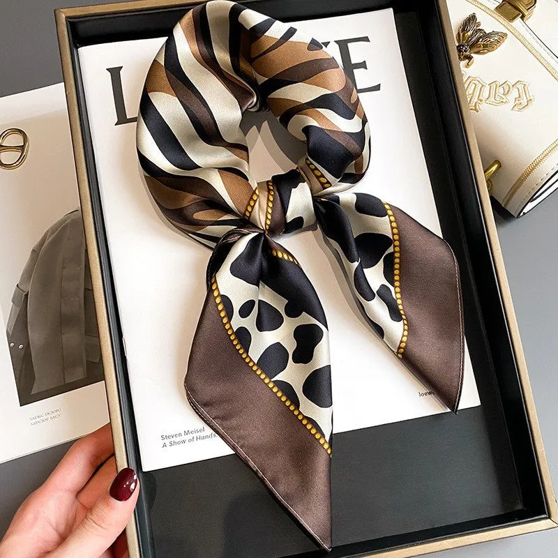 Camellia Korean Style Elegant 65 Silk Square Scarf Women's Mulberry Silk Scarf Professional Scarf Neck Protection Silk Scarf Printed Shawl
