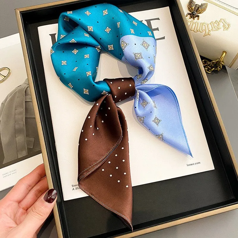 Camellia Korean Style Elegant 65 Silk Square Scarf Women's Mulberry Silk Scarf Professional Scarf Neck Protection Silk Scarf Printed Shawl