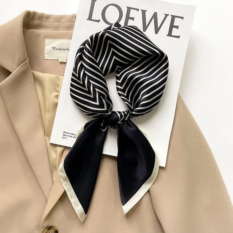 Camellia Korean Style Elegant 65 Silk Square Scarf Women's Mulberry Silk Scarf Professional Scarf Neck Protection Silk Scarf Printed Shawl