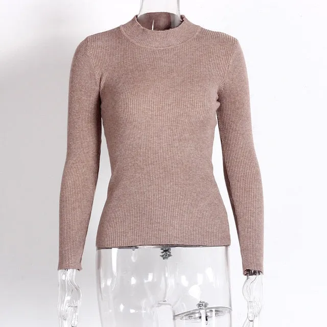 Casual Knitted Long Sleeve Sweater