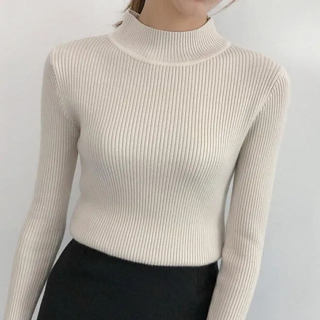 Casual Knitted Long Sleeve Sweater