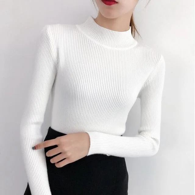 Casual Knitted Long Sleeve Sweater