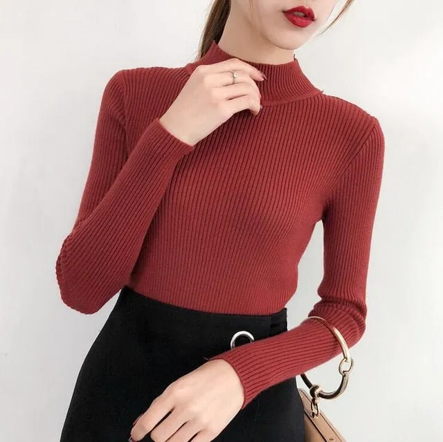 Casual Knitted Long Sleeve Sweater