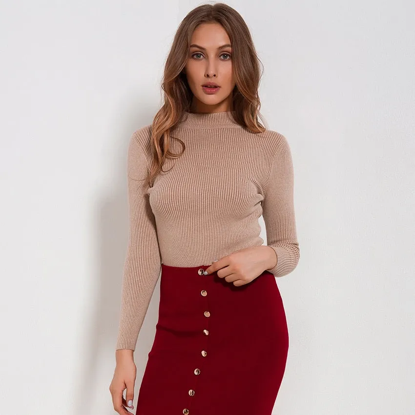 Casual Knitted Long Sleeve Sweater