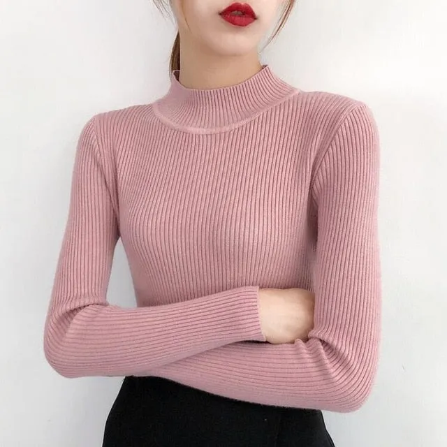 Casual Knitted Long Sleeve Sweater