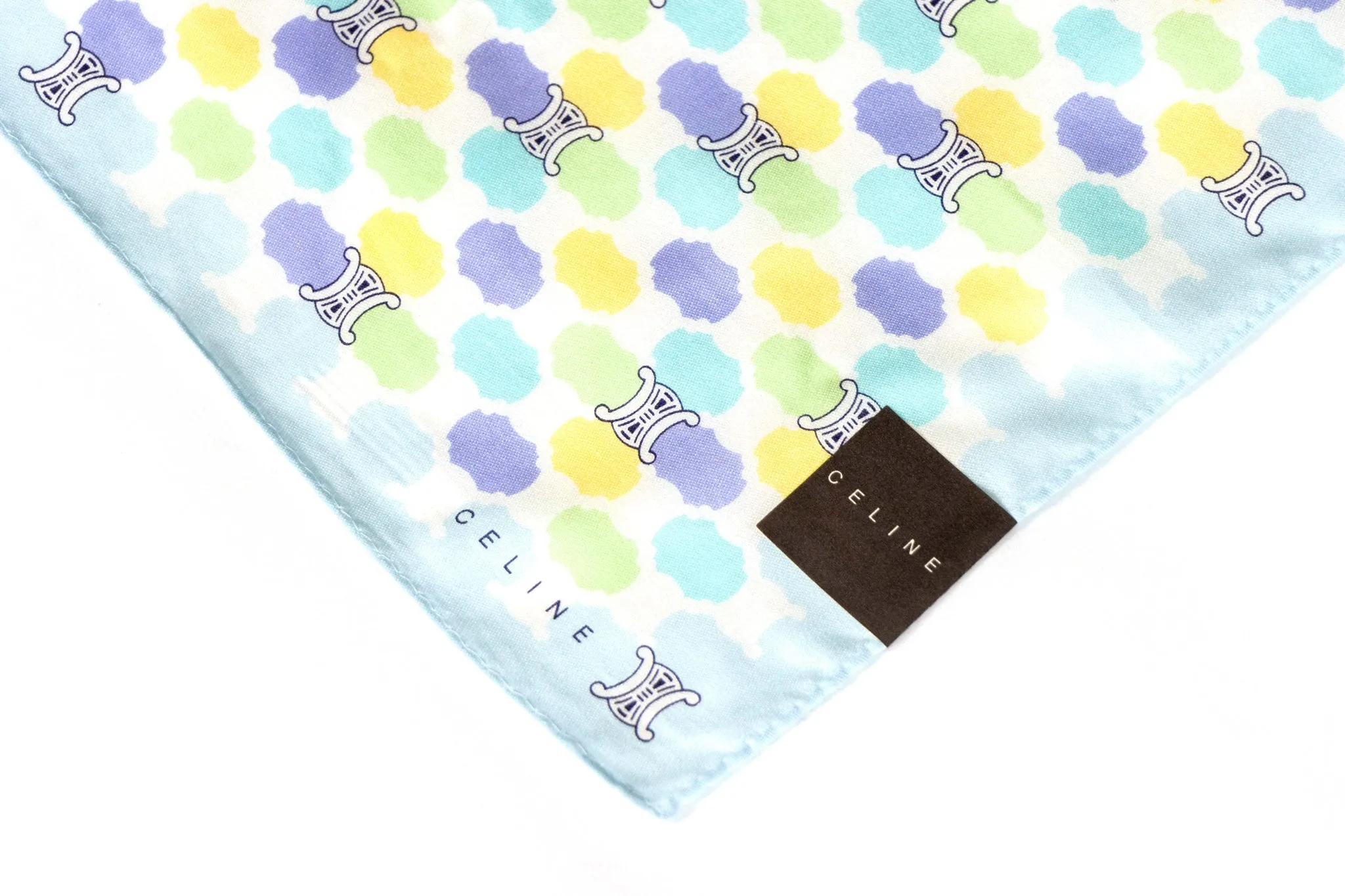 Celine Cotton Square Bandana Scarf "New" Old Stock