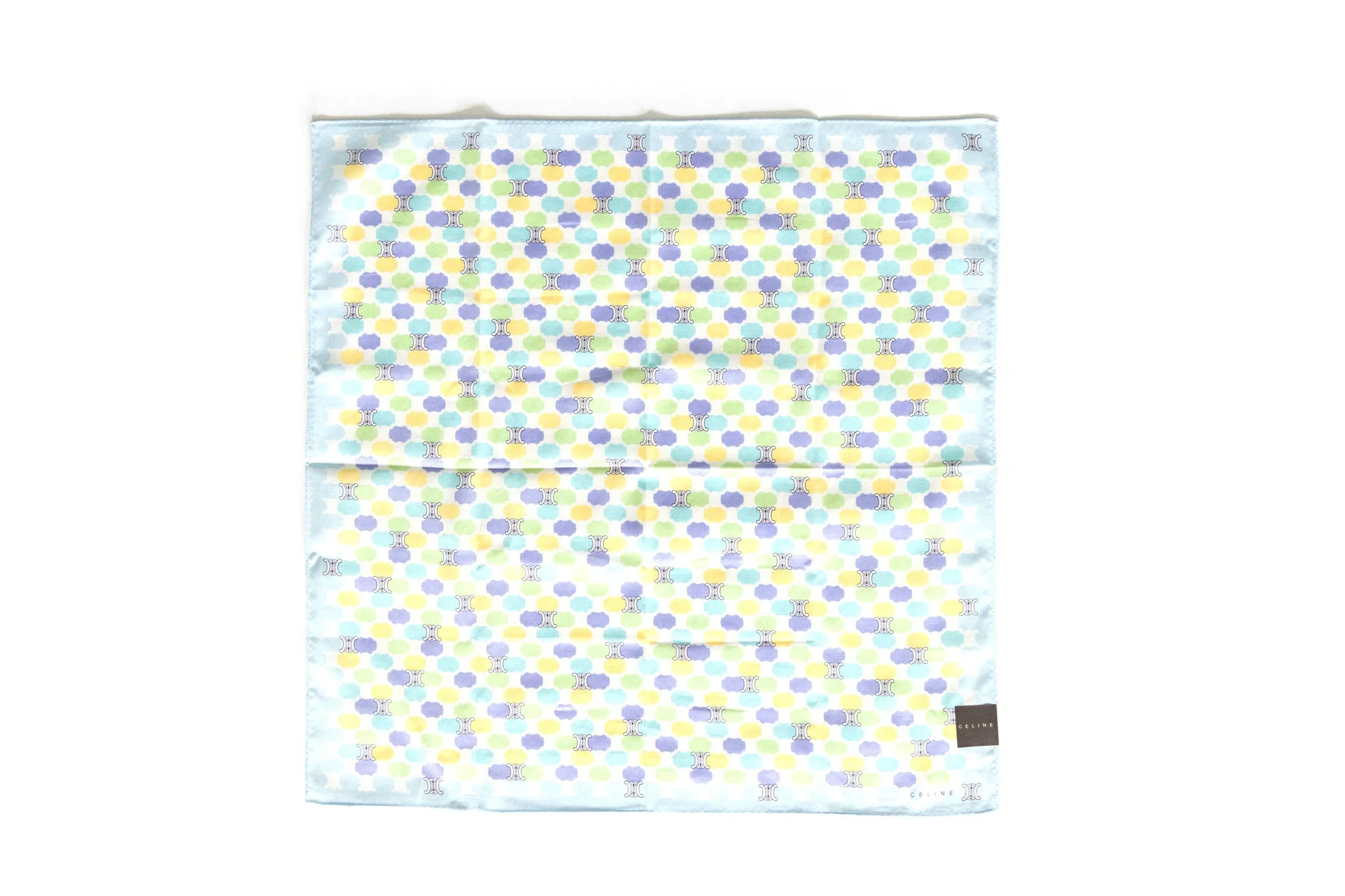 Celine Cotton Square Bandana Scarf "New" Old Stock