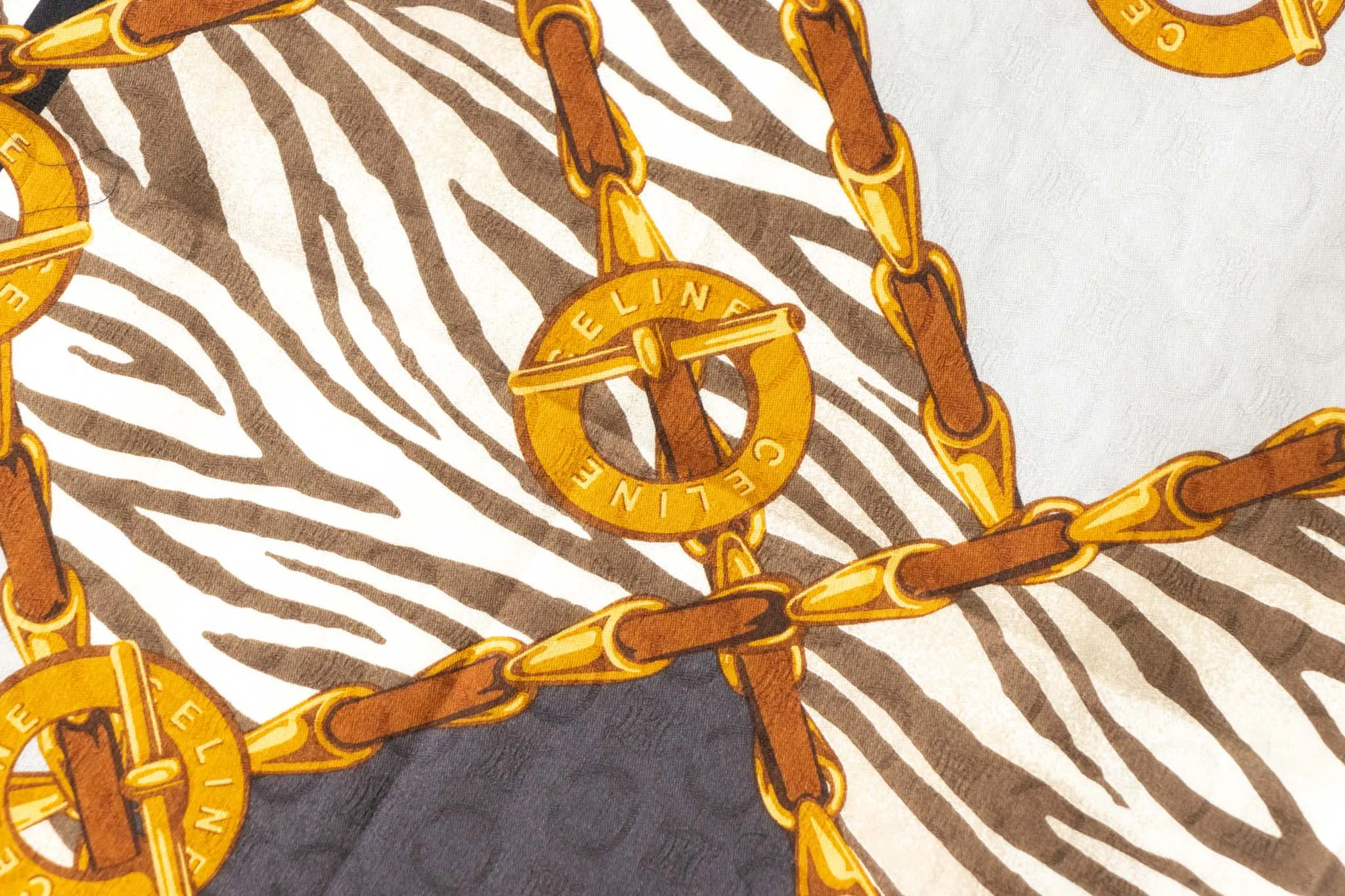 Celine Cotton Square Bandana Scarf "New" Old Stock
