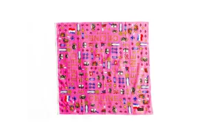 Celine Cotton Square Bandana Scarf "New" Old Stock