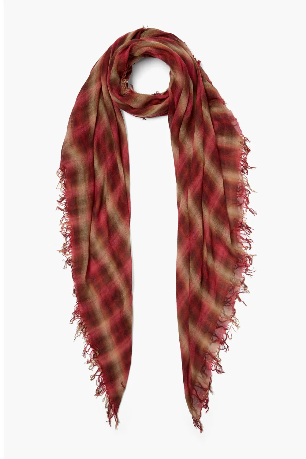 Chan Luu- Silk & Cashmere Plaid Scarf