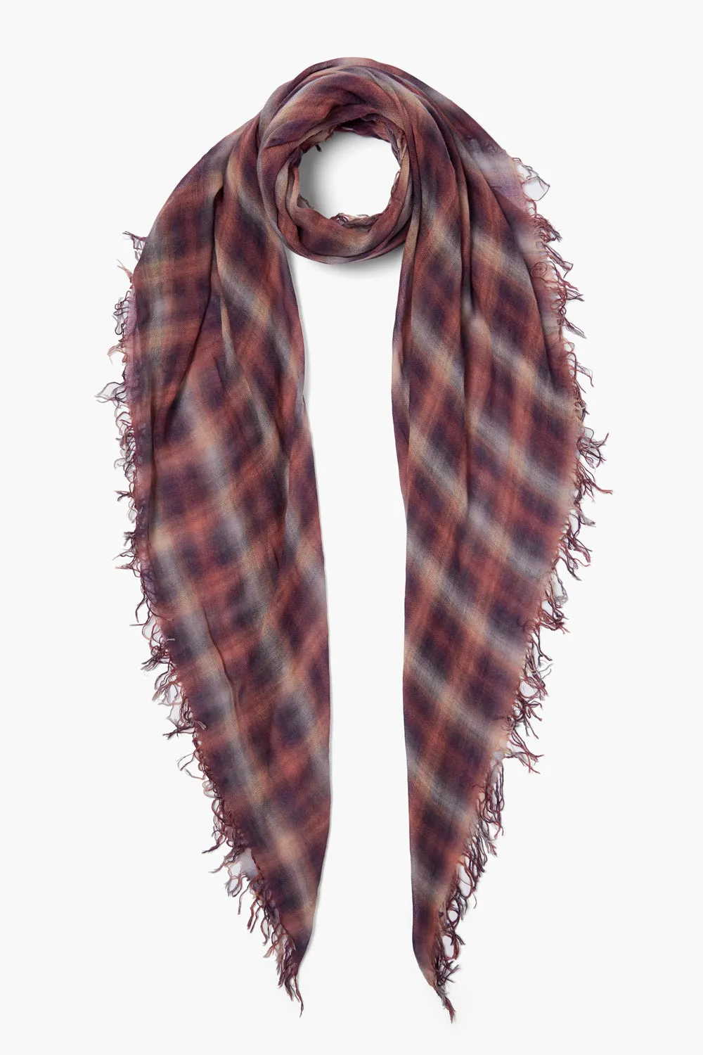 Chan Luu- Silk & Cashmere Plaid Scarf