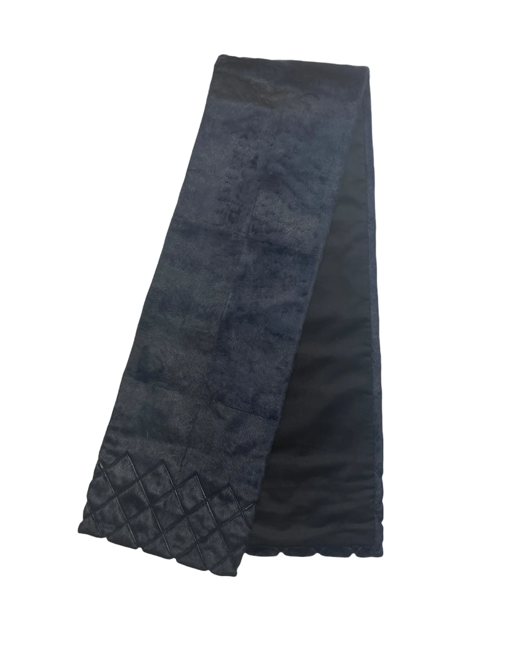 Chanel Navy Rabbit Fur Stole Scarf