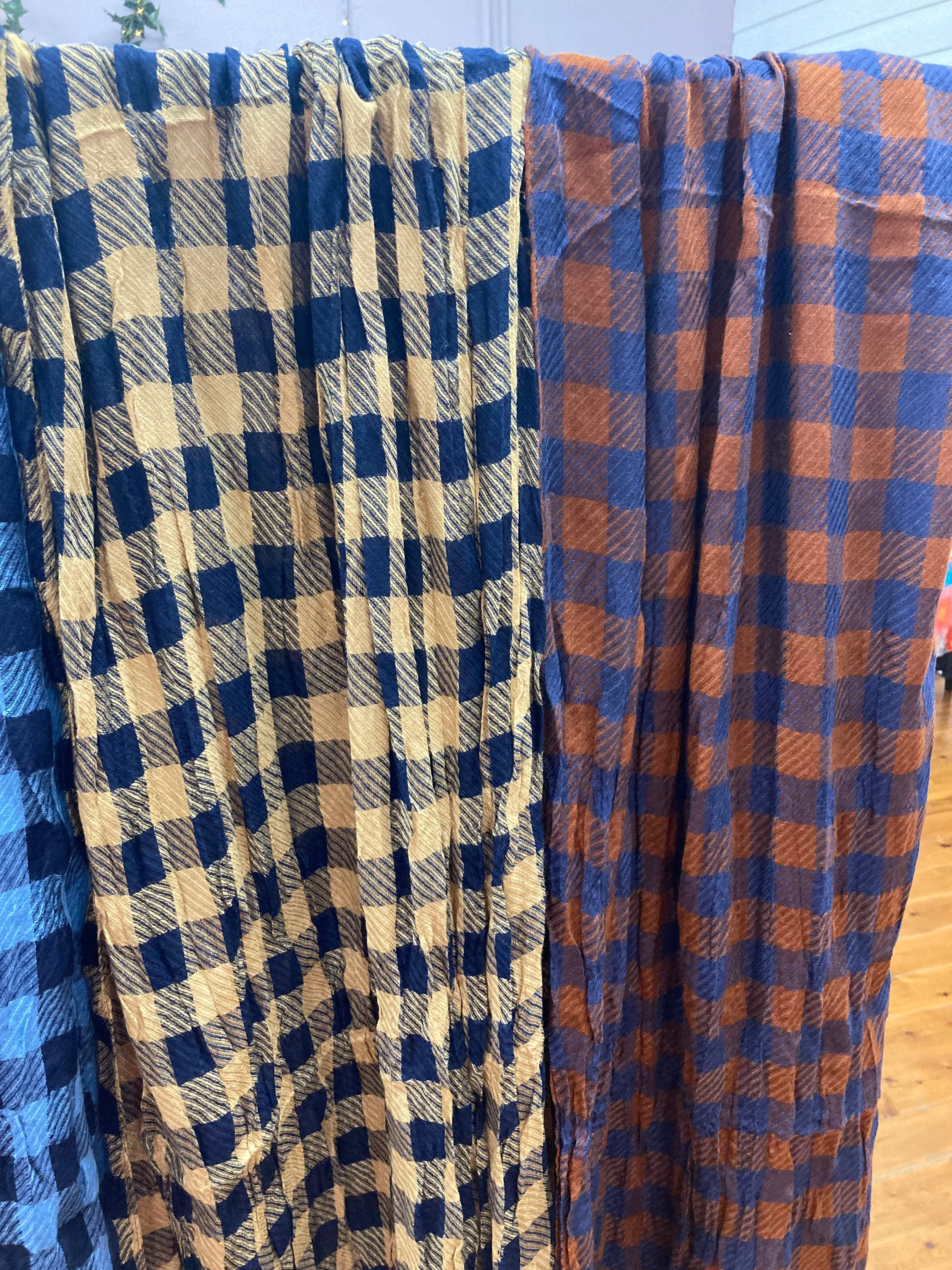 Checked Cotton Scarves