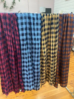 Checked Cotton Scarves