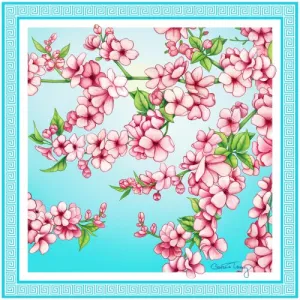 Cherry Blossom Silk Scarf