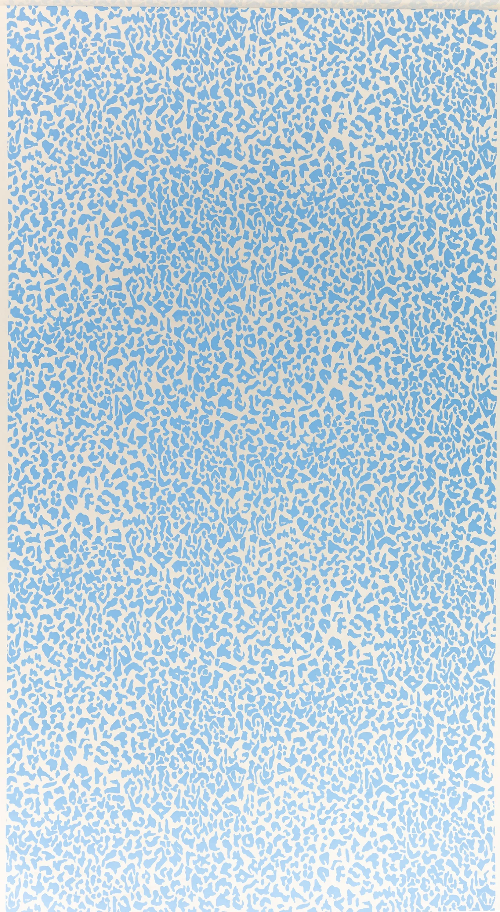 China Seas Fabric: Zeze Leopard - Custom French Blue on Ivory Dupioni Silk