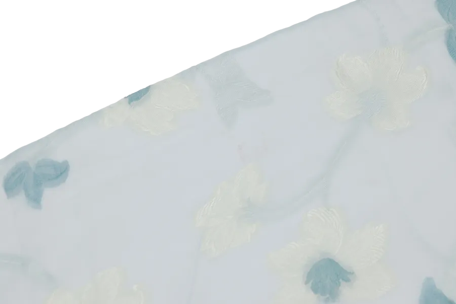 CHRISTIAN DIOR WHITE SILK SCARF WITH FLORAL PRINTS 172CMx66CM