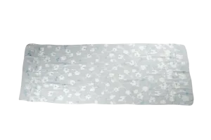 CHRISTIAN DIOR WHITE SILK SCARF WITH FLORAL PRINTS 172CMx66CM