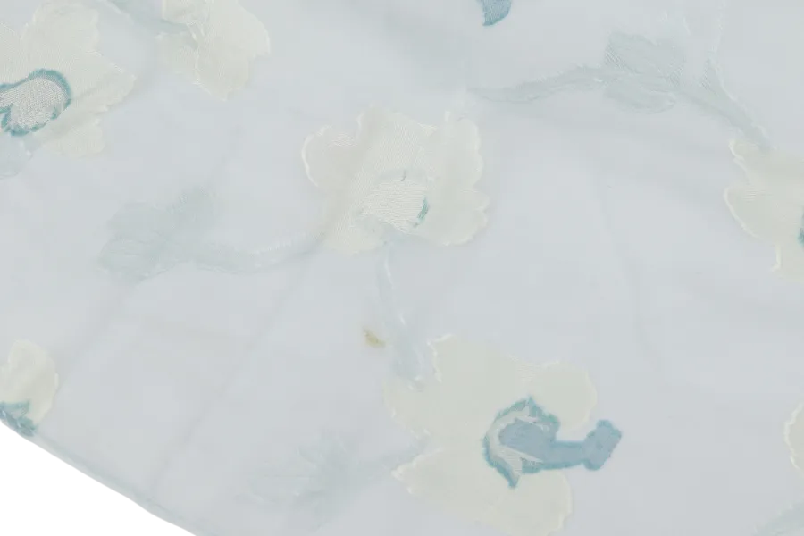CHRISTIAN DIOR WHITE SILK SCARF WITH FLORAL PRINTS 172CMx66CM