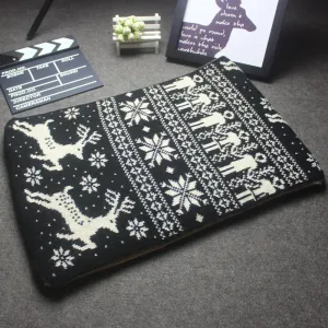 Christmas Elk Snowflake Knitting Long Scarf Casual Travel Warm Couple Scarves Shawls