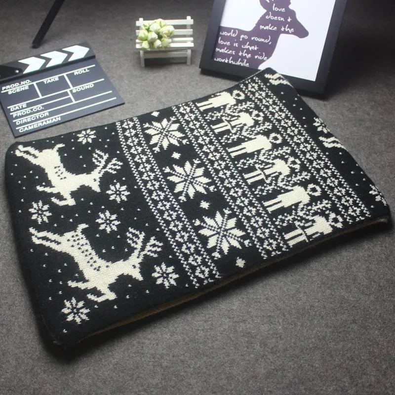 Christmas Elk Snowflake Knitting Long Scarf Casual Travel Warm Couple Scarves Shawls