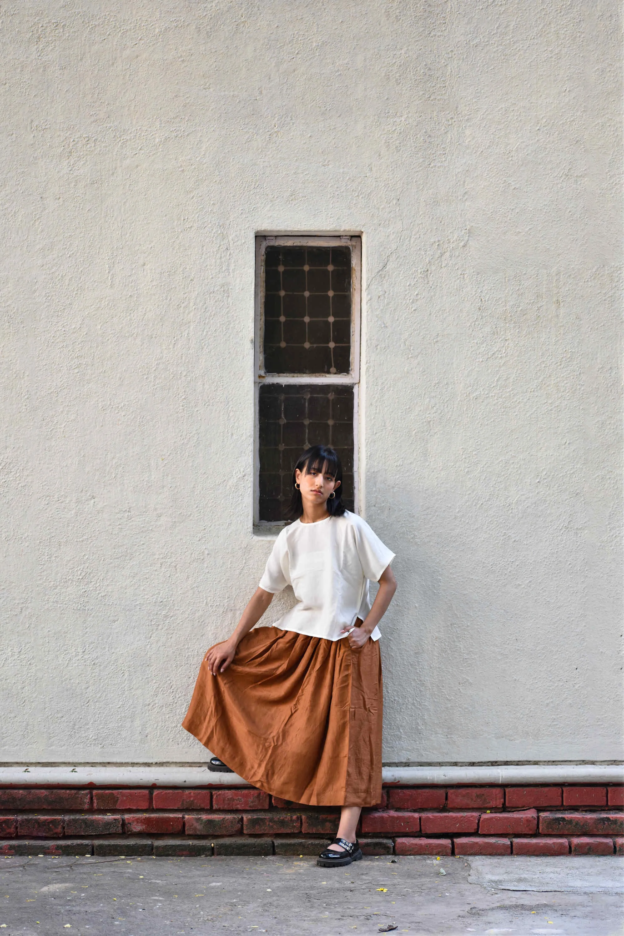 Clay | Silk Skirt