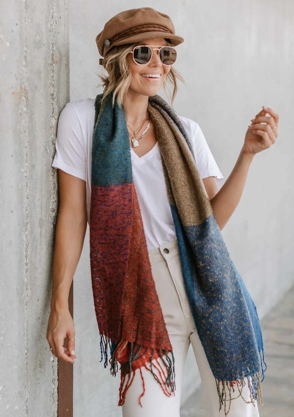 Color Crush Rainbow Plaid Scarf