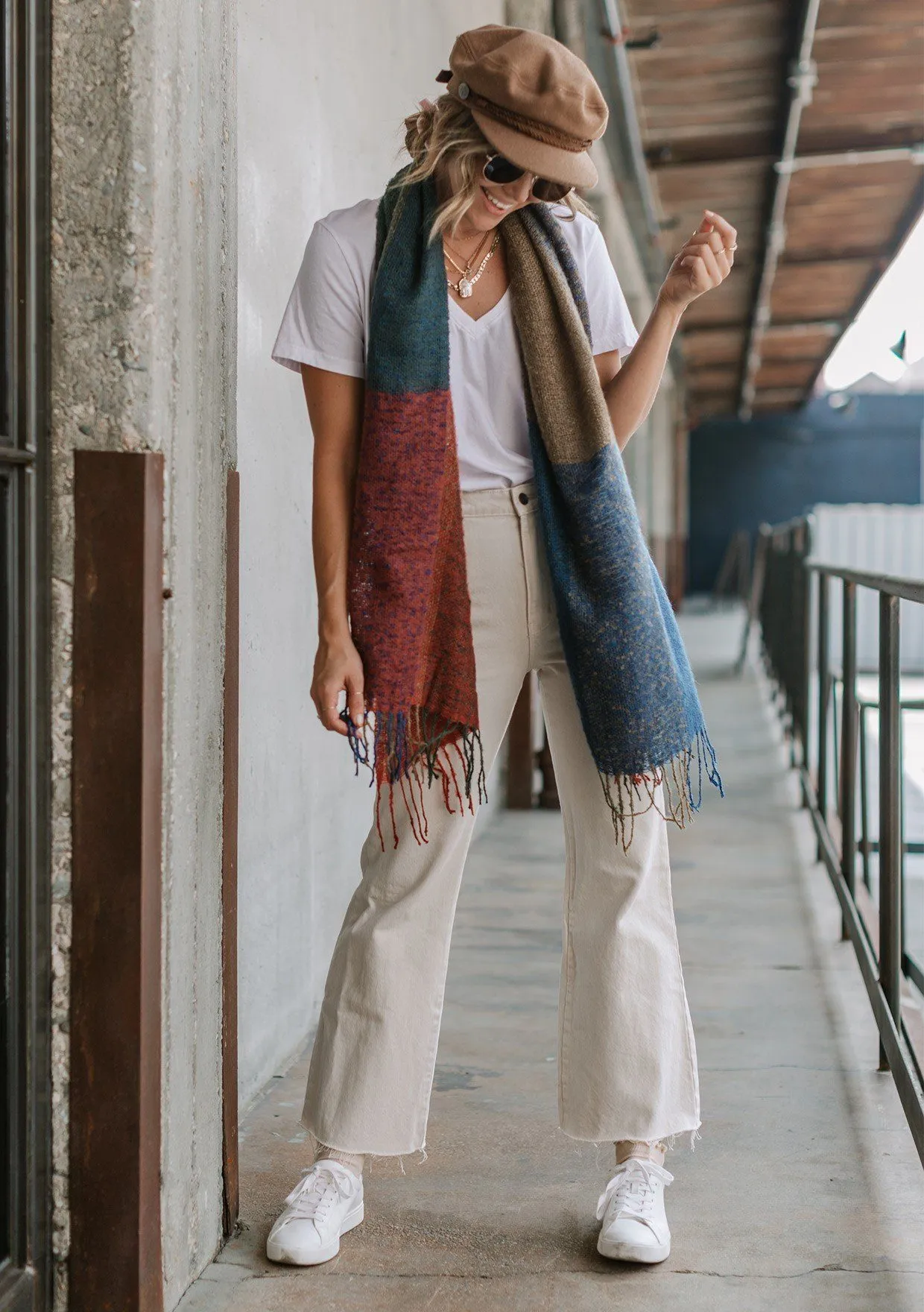 Color Crush Rainbow Plaid Scarf