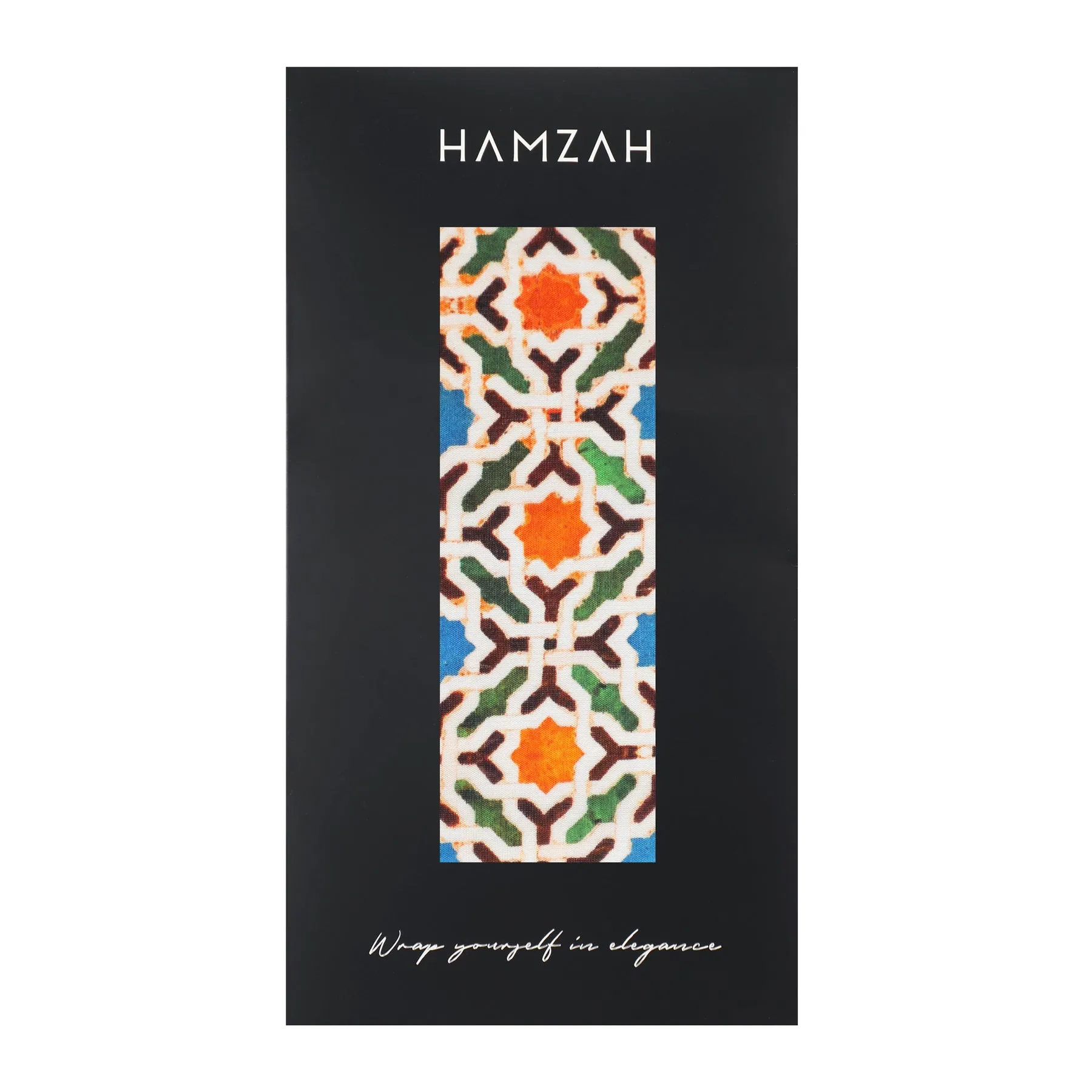 Colorful Silk Scarf with Geometric Print Nazarí