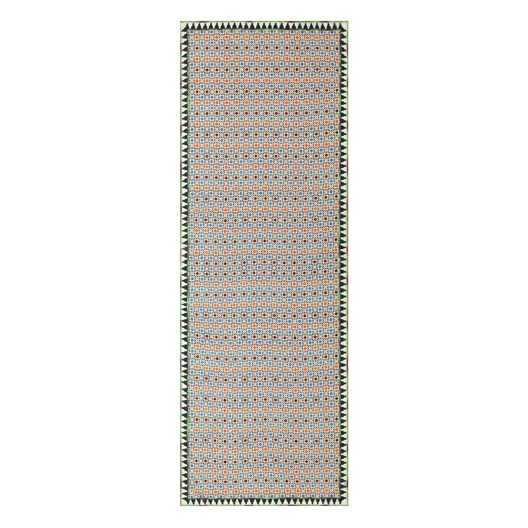 Colorful Silk Scarf with Geometric Print Nazarí