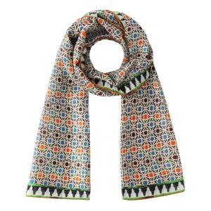 Colorful Silk Scarf with Geometric Print Nazarí