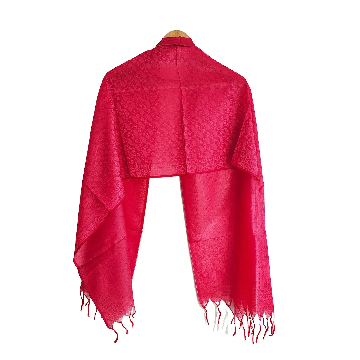 Contemporary Banarasi Silk Stole - Modern Design Size 55X180 Cm