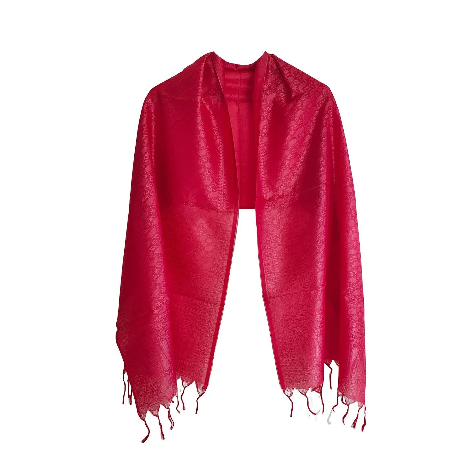 Contemporary Banarasi Silk Stole - Modern Design Size 55X180 Cm