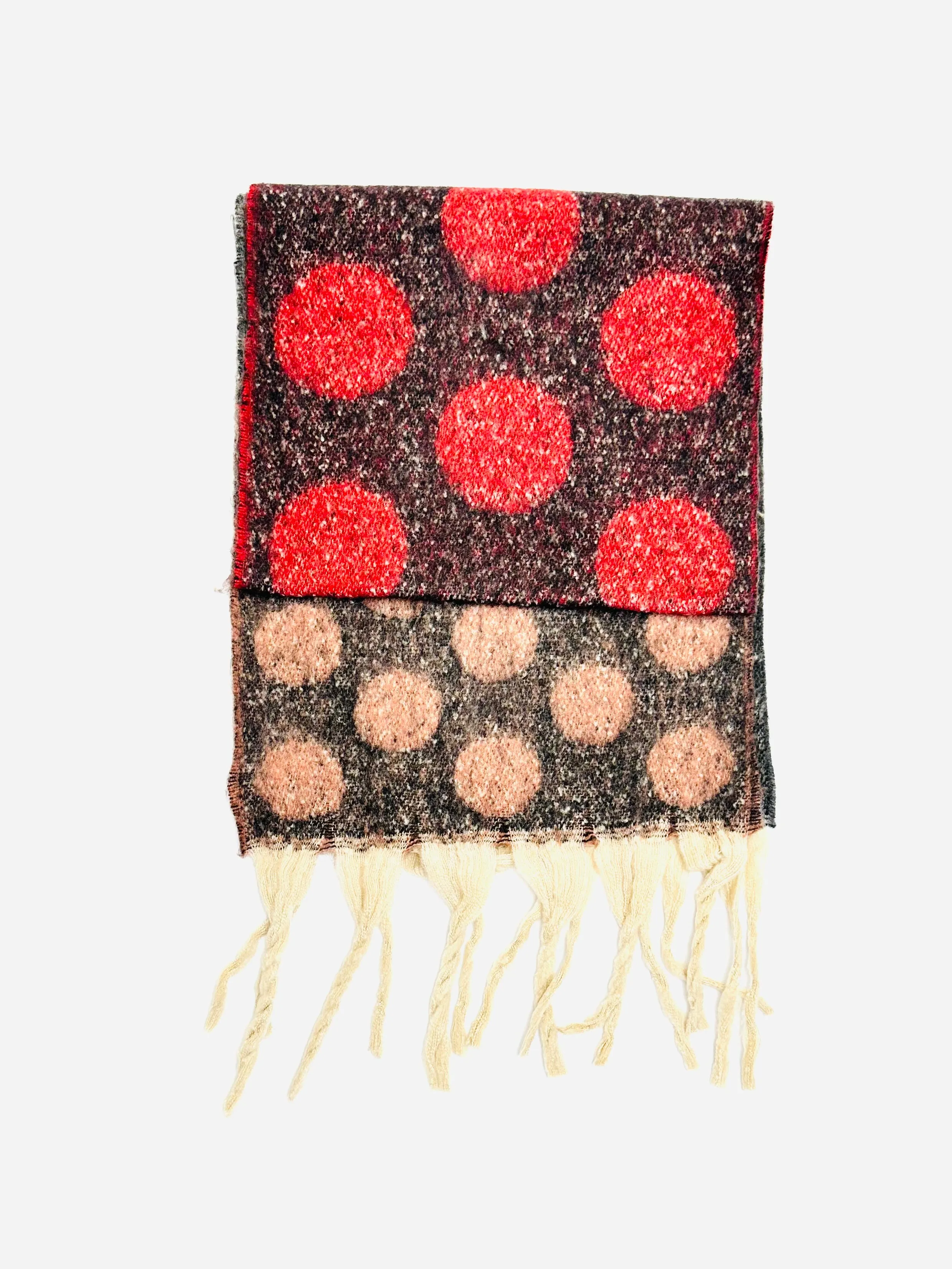 Contrast reversible cashmere wool blend scarf 1