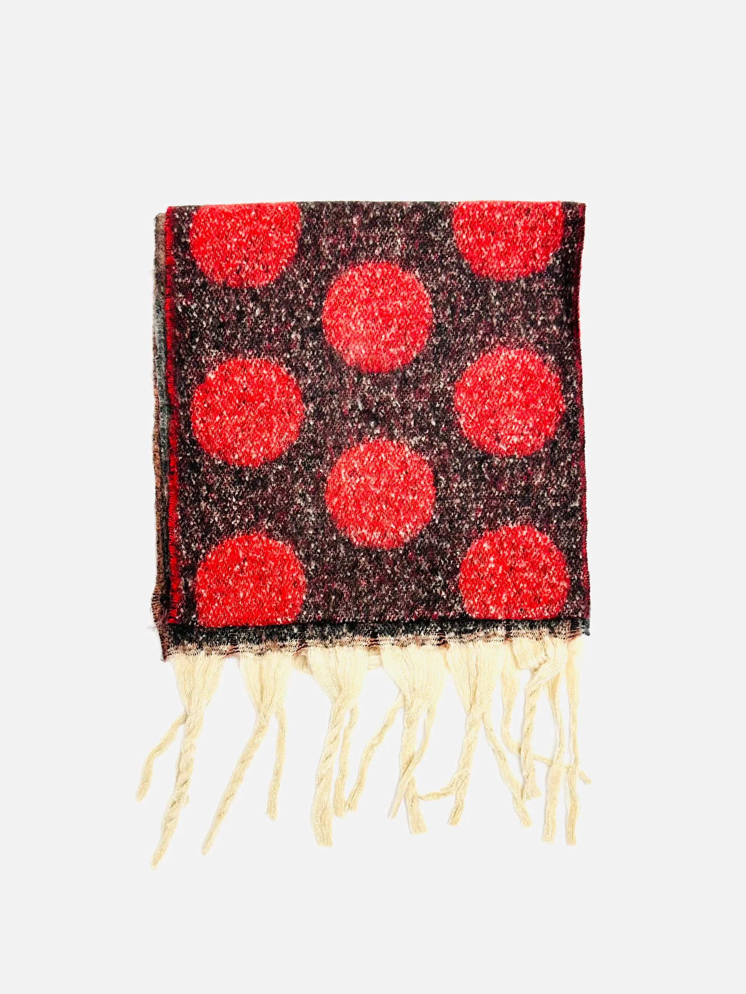 Contrast reversible cashmere wool blend scarf 1