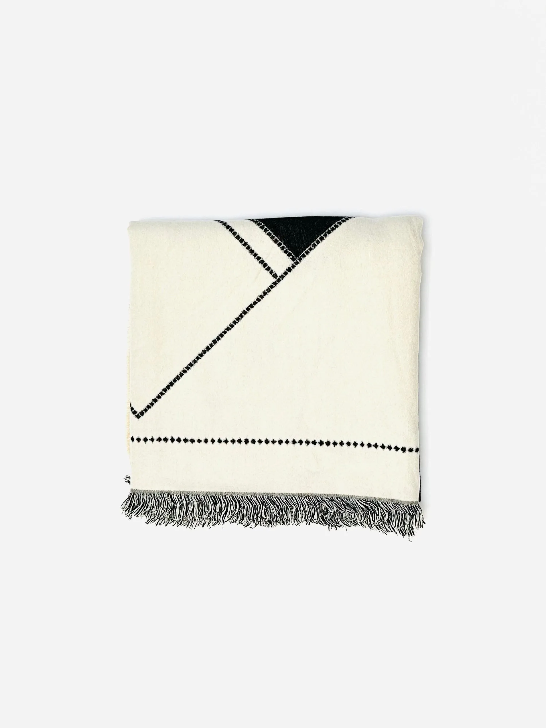 Contrast reversible cashmere wool blend scarf 6