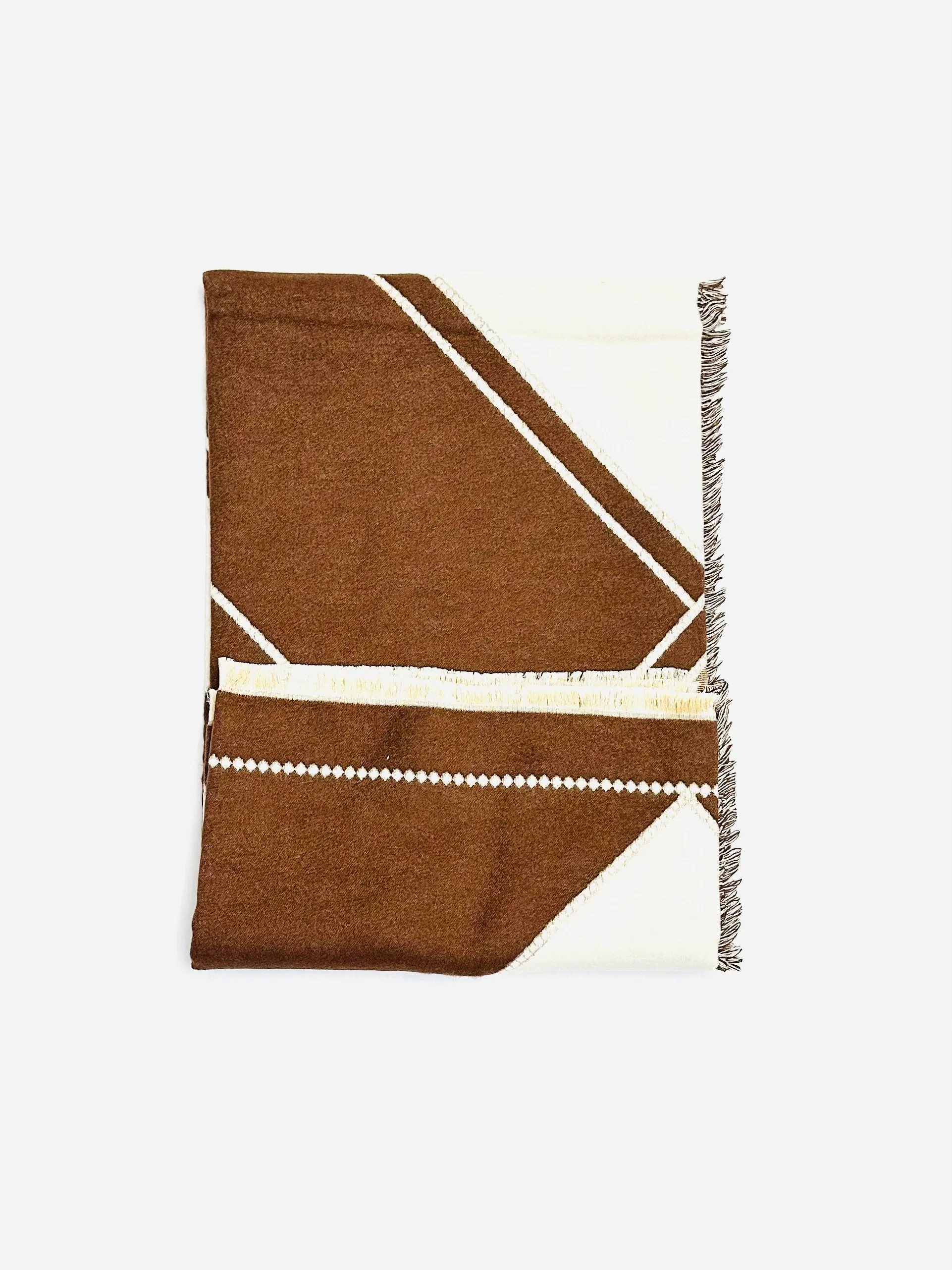 Contrast reversible cashmere wool blend scarf 7