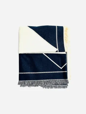 Contrast reversible cashmere wool blend scarf 8