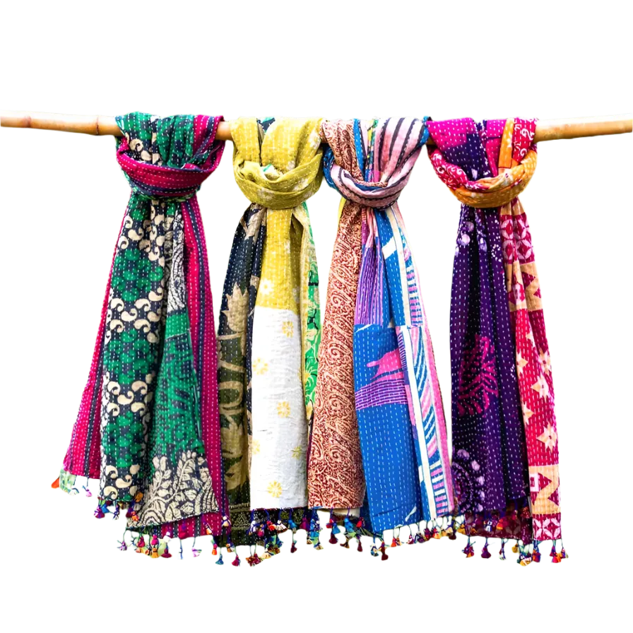 Cotton Kantha Scarves