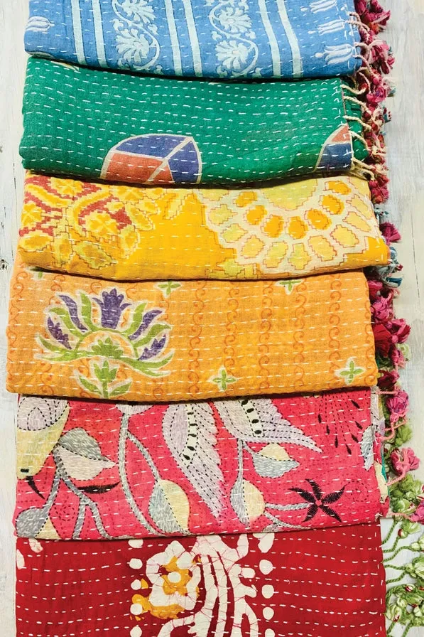 Cotton Kantha Scarves