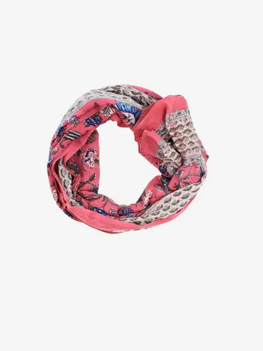Cotton Pink and blue  Handmade Block Print floral Sarong