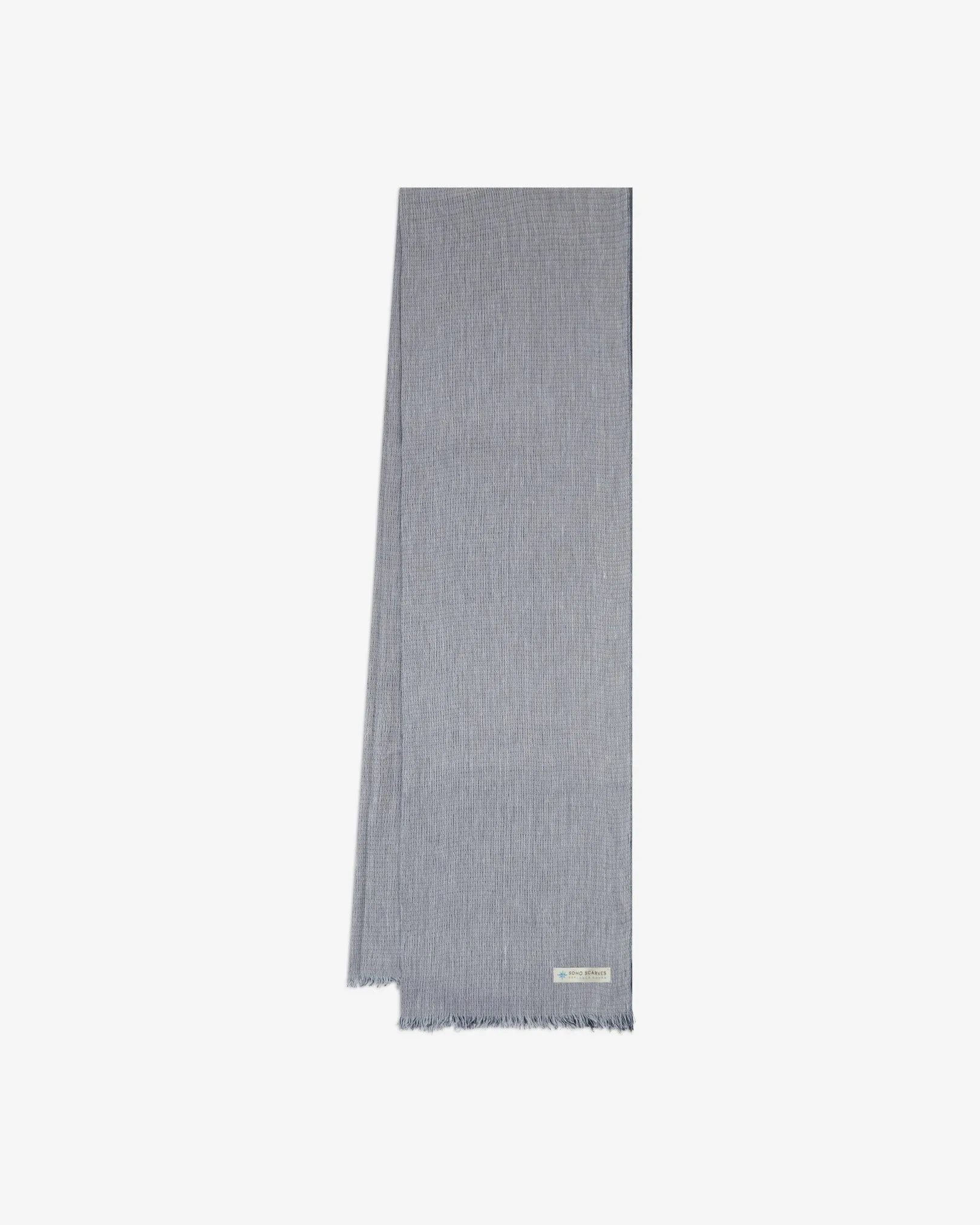 Cotton Scarf in Black & Grey - The Scott