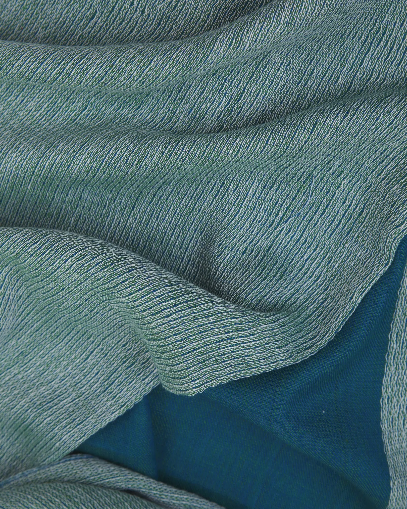 Cotton Scarf in Blue & Green - The Saunders